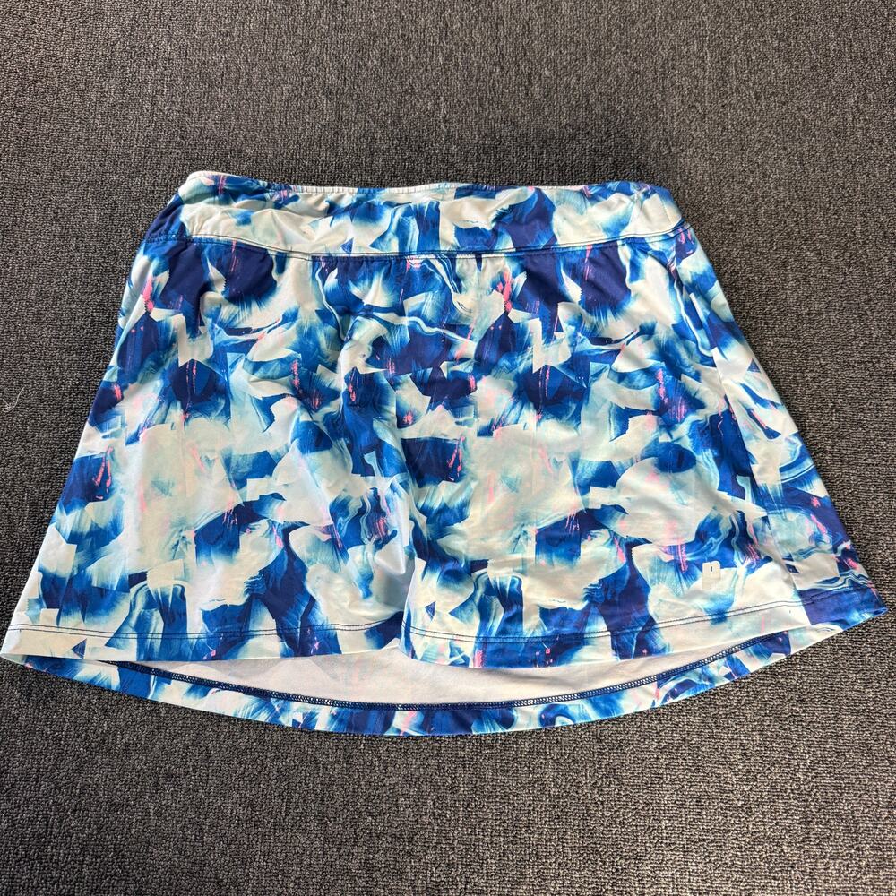 Vintage Y2k Prince Abstract Blue Graphic Print Tennis Golf Mini Athletic Skirt M
